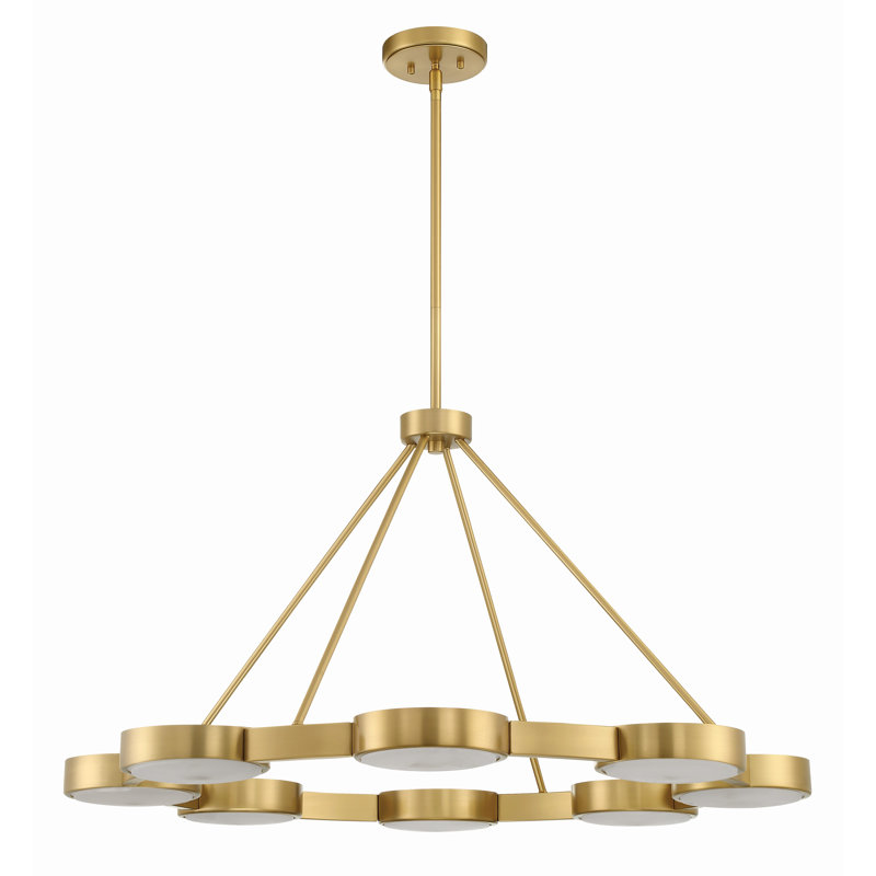 Pranvi 8 - Light Dimmable Wagon Wheel Chandelier