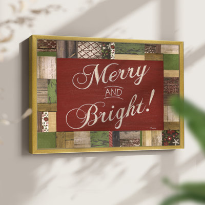 «Merry and Bright», reproduction encadrée