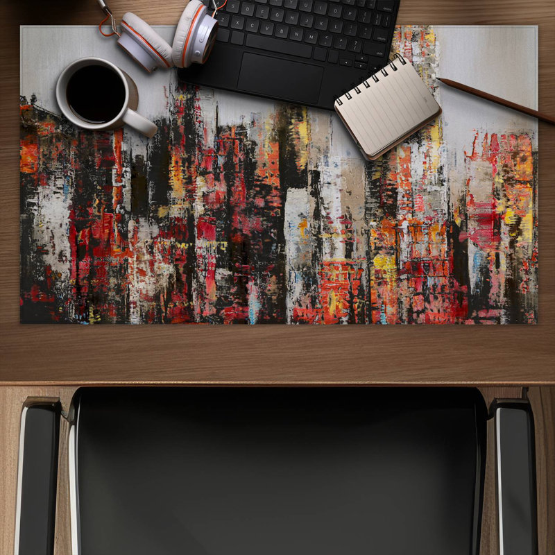 Paint splash city - 14.00"x24.25" Desk mat