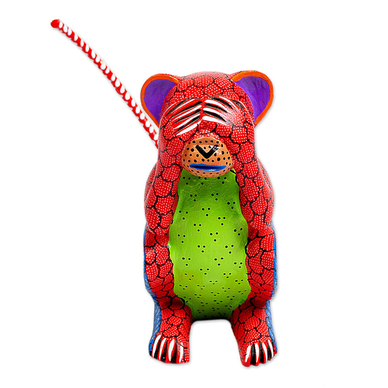 Sculpture singe dans le chaos Alebrije