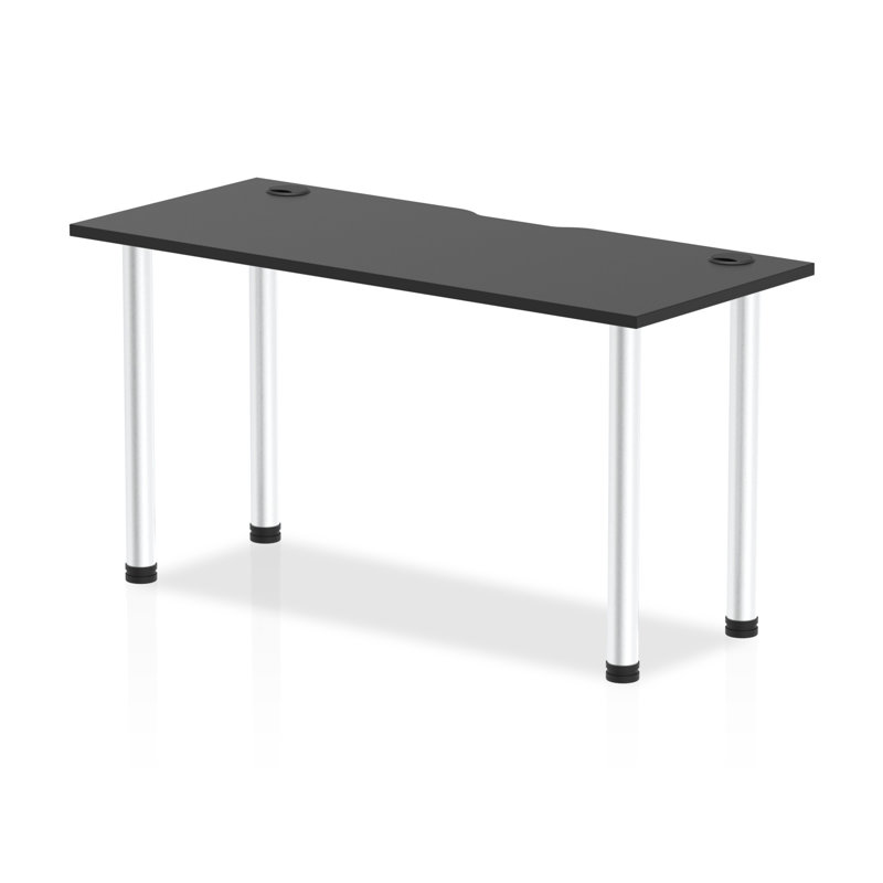 Metal Base Writing Desk, Aluminium, 73.25cm H x 140cm W x 60cm D