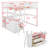 Full Size Loft Bed With Desk And Shelves, Wooden Loft Bed Full With Storage Drawers For Kids Teens Boys Girls,No Box Spring Needed-1250588048