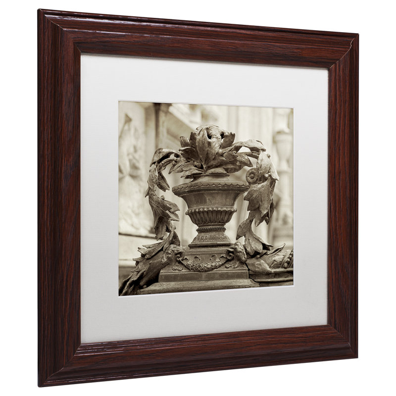 Alan Blaustein «Giardini Italiano II», reproduction de photo encadrée, H 11 po x l 14 po x P 0,5 po, Brun, Blanc