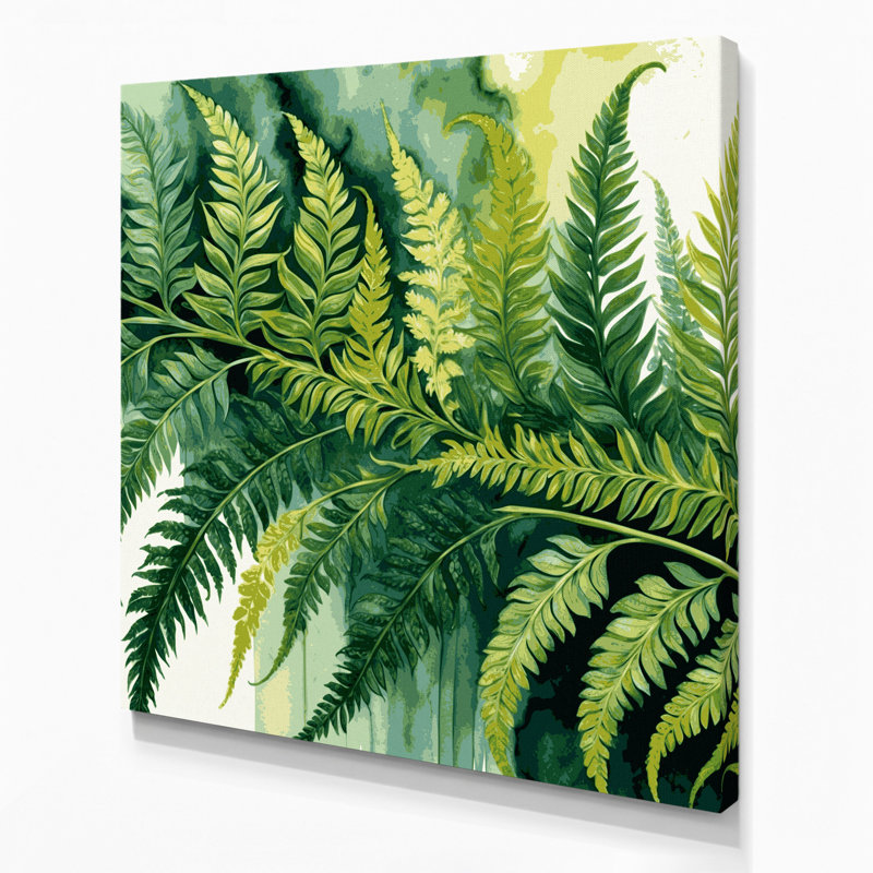Art mural sur toile Botanical Royal Fern, H 12 po x l 12 po