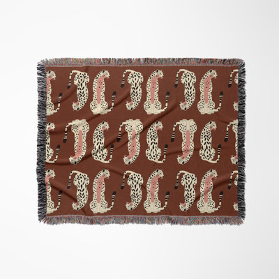 Ren Leopard Cotton Blend Blanket Throw