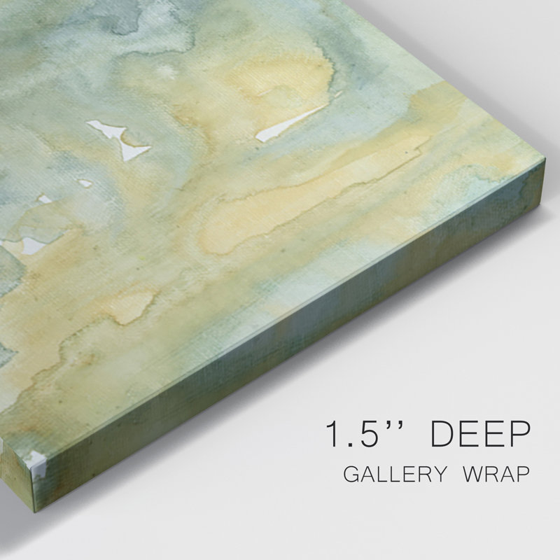 «Flowing Landscape I» - Toile tendue avec châssis de qualité supérieure - Prêt à être accroché, H 36 po x l 72 po x P 1 po