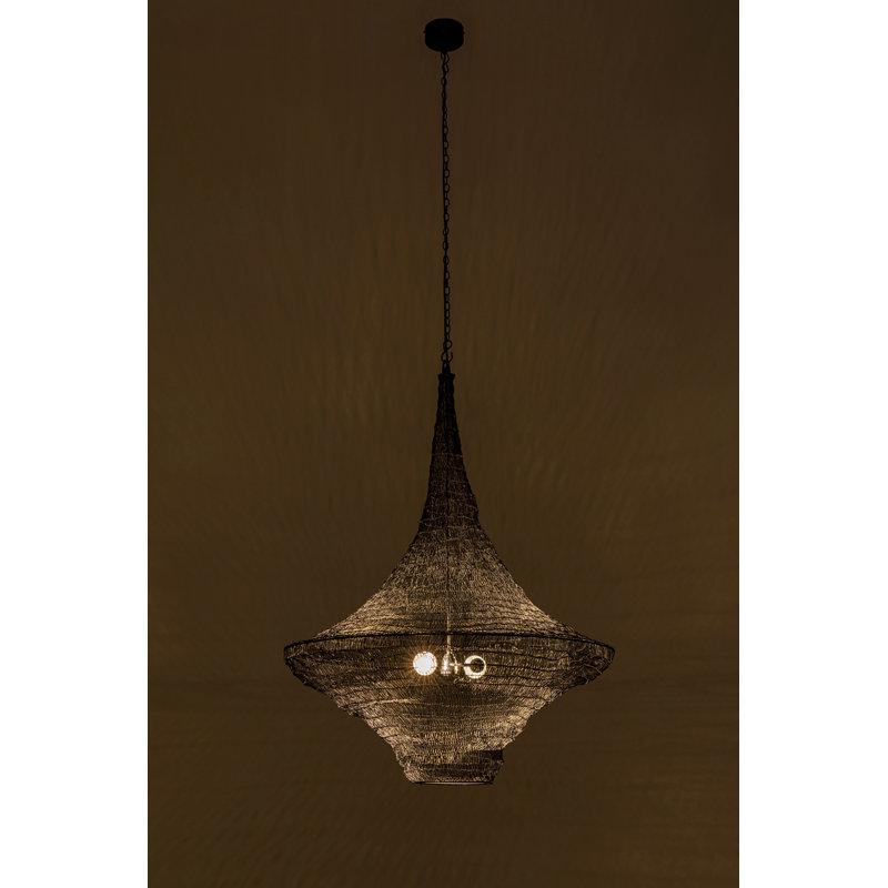 Unusual 1-Light Pendant Cocoon, Black