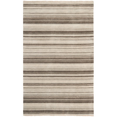 Wesley Tibetan Hand Loomed Wool Striped Rug