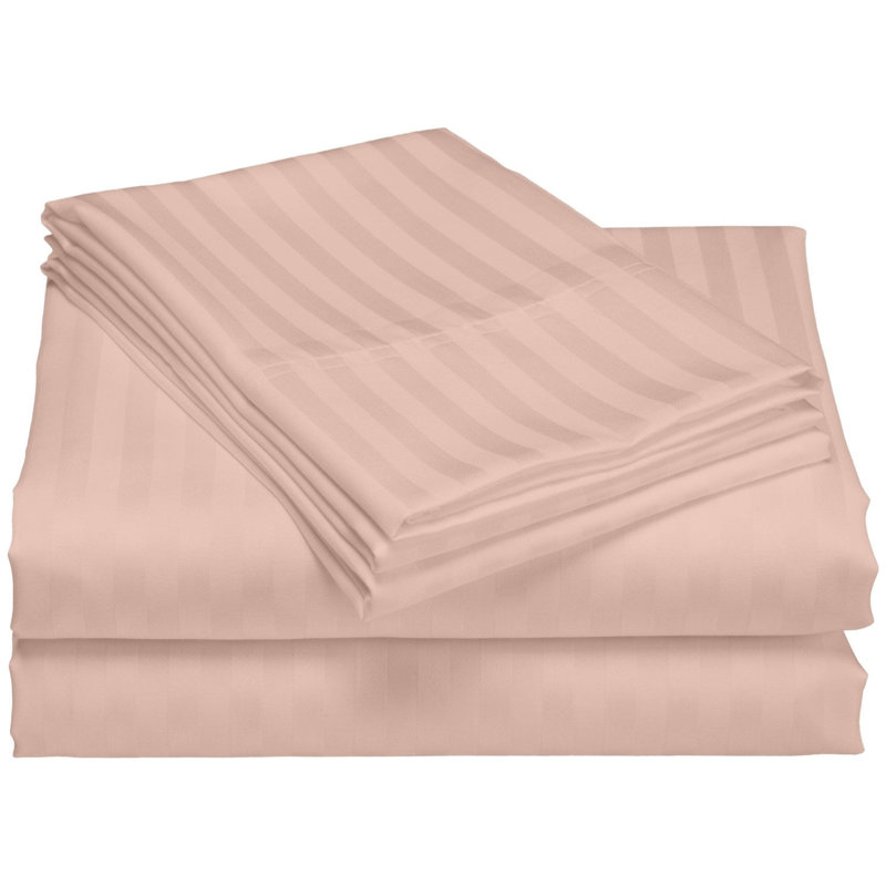 Ensemble de draps en satin de coton de qualité égyptienne 1200 fils, Ensemble de draps très grand californien avec 2 t