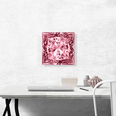 " Pink Princess Cut Diamond Jewel "