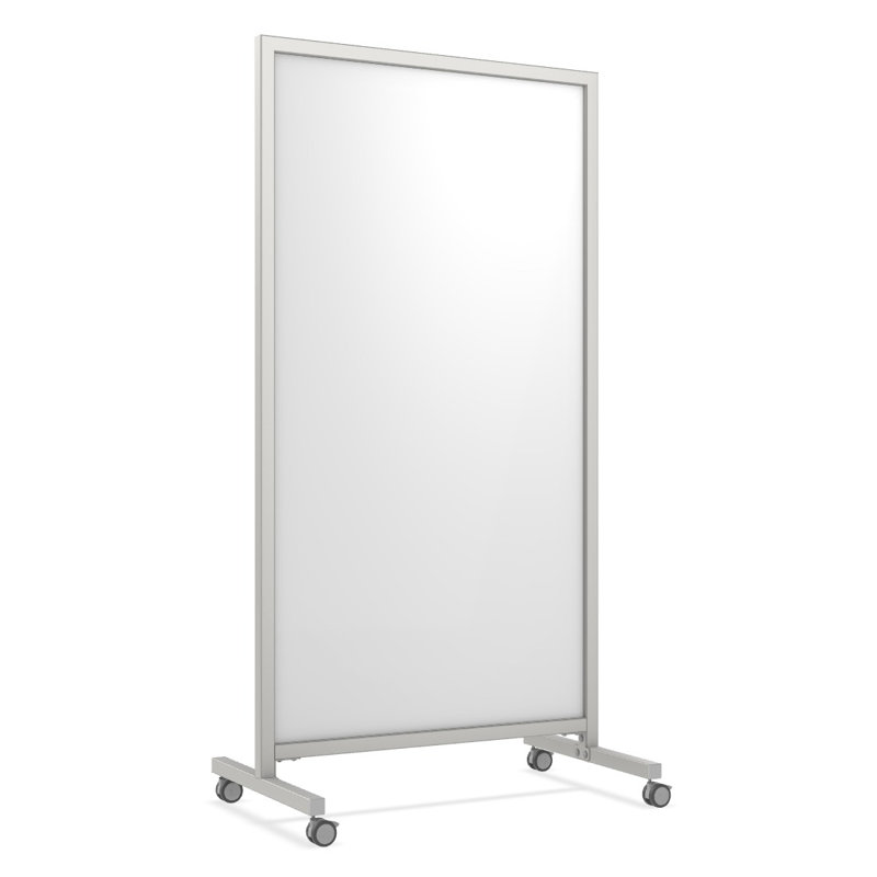 Grand tableau blanc autoportant réversible magnétique en porcelaine - H 75 po x l 38 po