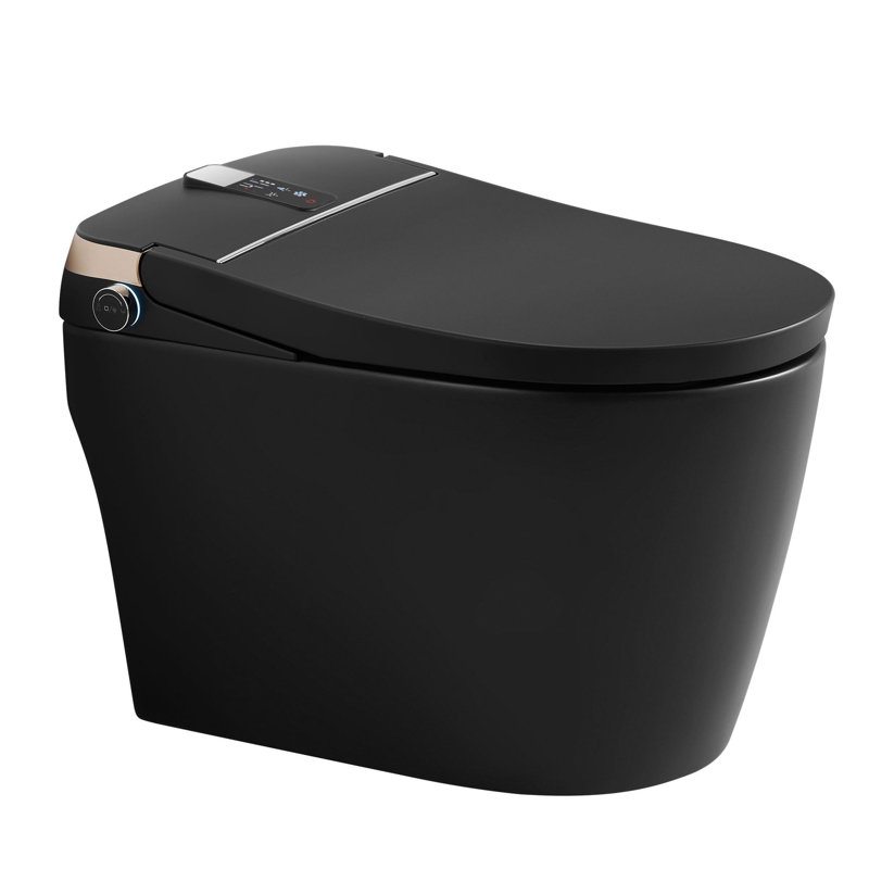 Smart Toilet With Warm Water Sprayer And Dryer Tankless Floor Mount Bidet Toilet LED Digital Display Toilets With Bidet Built In