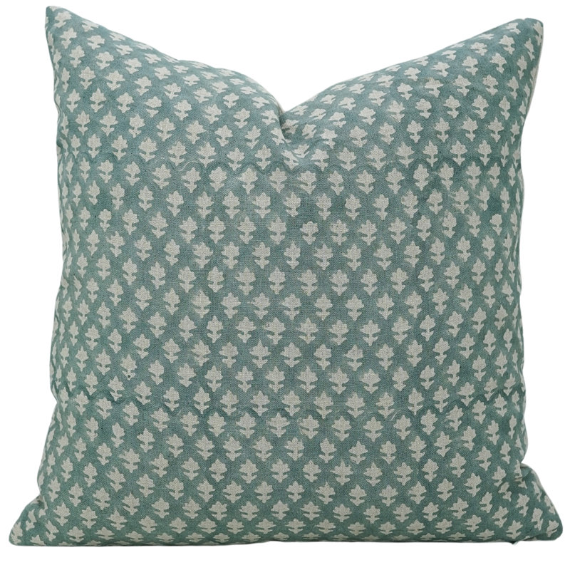 Housse de coussin en coton Floral, H 20 po x l 12 po