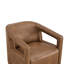 Fauteuil d'appoint rembourré et pivotant en cuir Modern-129208433