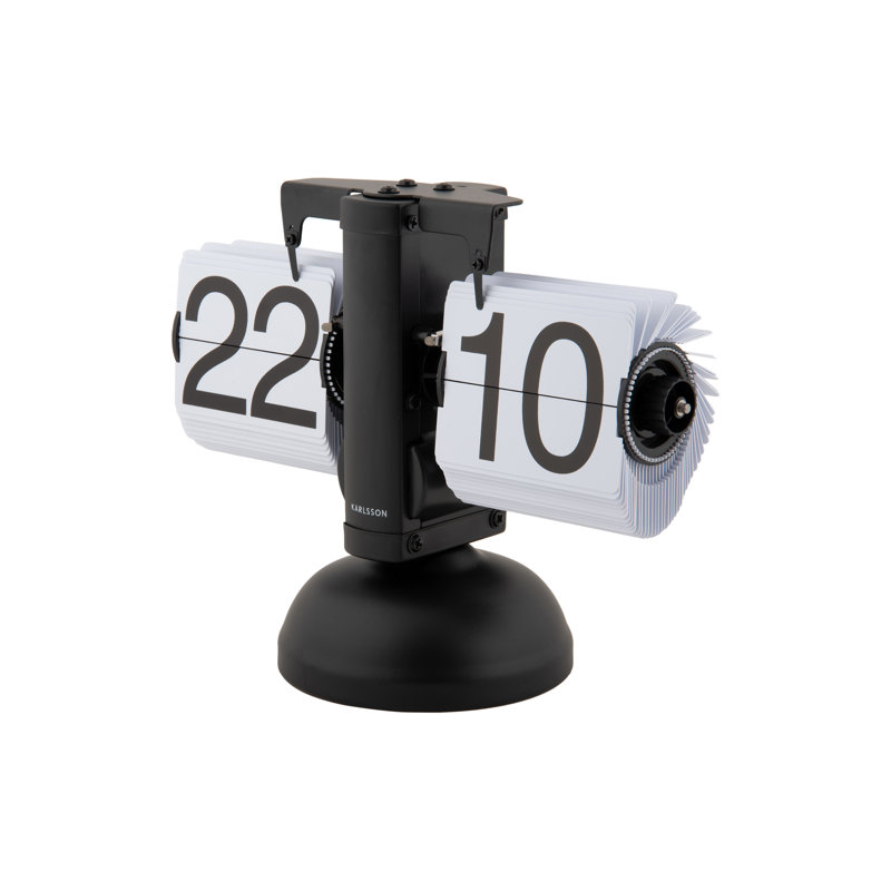 Analog Metal Quartz Tabletop Clock, White