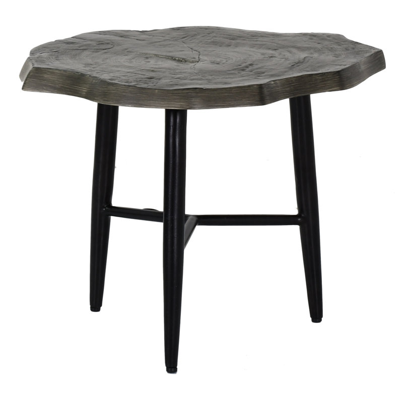 Nature's Wood Metal Outdoor Side Table , in. W in. D, 23" W x 27" L x 20" H