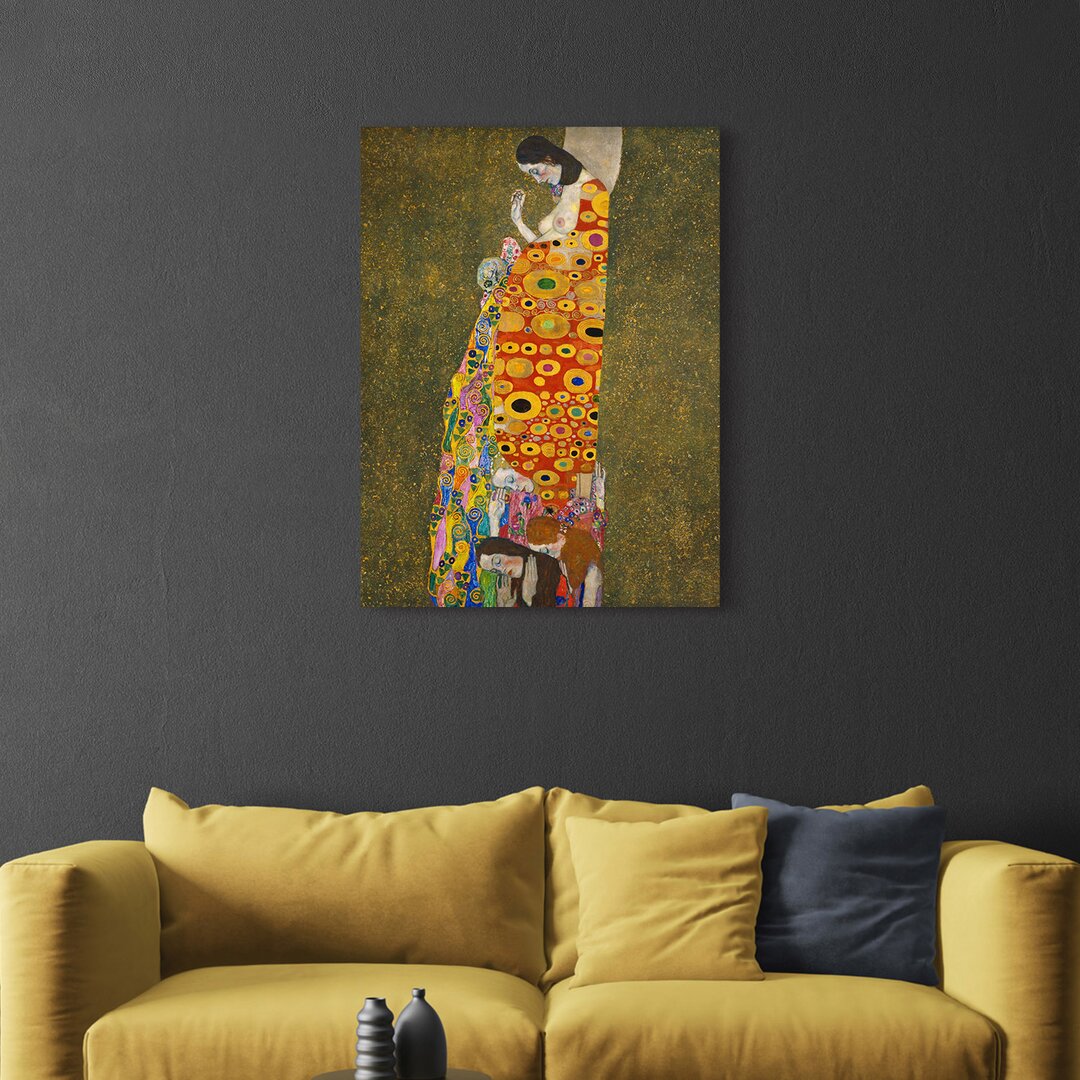 Leinwandbild Die Hoffnung II von Gustav Klimt