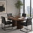 Faux Leather Upholstered Metal Side Chair-192695009-94932571