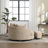 Upholstered Barrel Chair With Ottoman-100891572