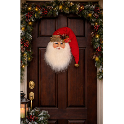 Christmas Woodland Santa Head Wall/Door Hanger