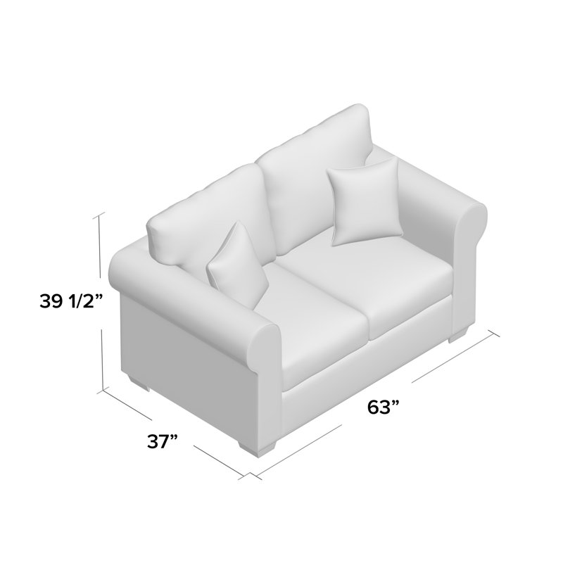 Jacqua Upholstered 63'' Loveseat, Harmony Blush