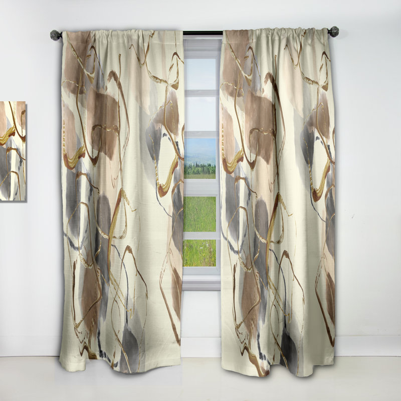 Rideau simple occultant Gold Glam Squares V - Glam, L 52 po x L 90 po