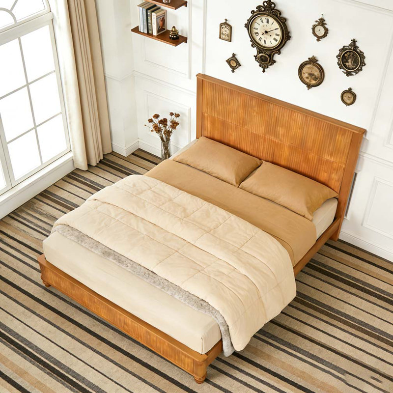 Base de lit en bois massif, Queen