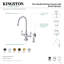 Kingston Brass Vintage Two-Handle 2-Hole Deck Mount Kitchen Faucet with Brass Sprayer-91913968