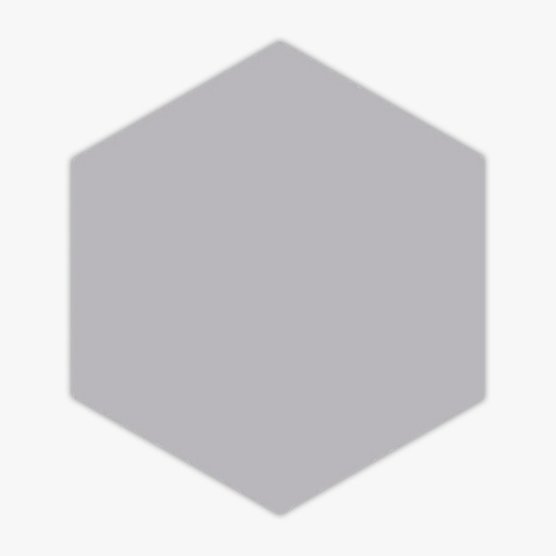 5 in. x 6 in. Ceramic Tile, Block Hexagon Gris Matte