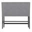 Banc rembourré gris avec dossier