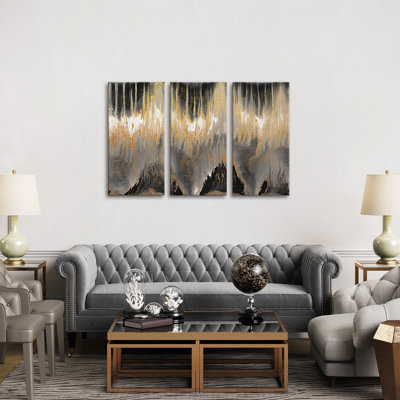 Chevron Revisited by Blakely Bering - 3 Piece Wrapped Canvas Painting