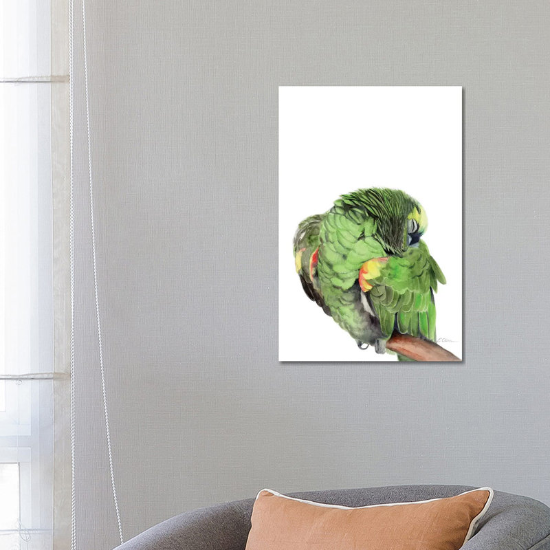 Sleeping Amazon Parrot 1 Piece Wrapped Canvas Wall Art, 66.04 cm H x 45.72 cm W x 1.91 cm D