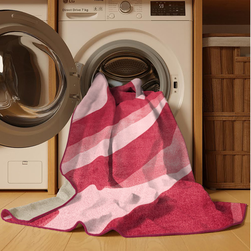 Tapis rose et rose moderne lavable à la machine Rhawnhurst Valentines, 5 x 7