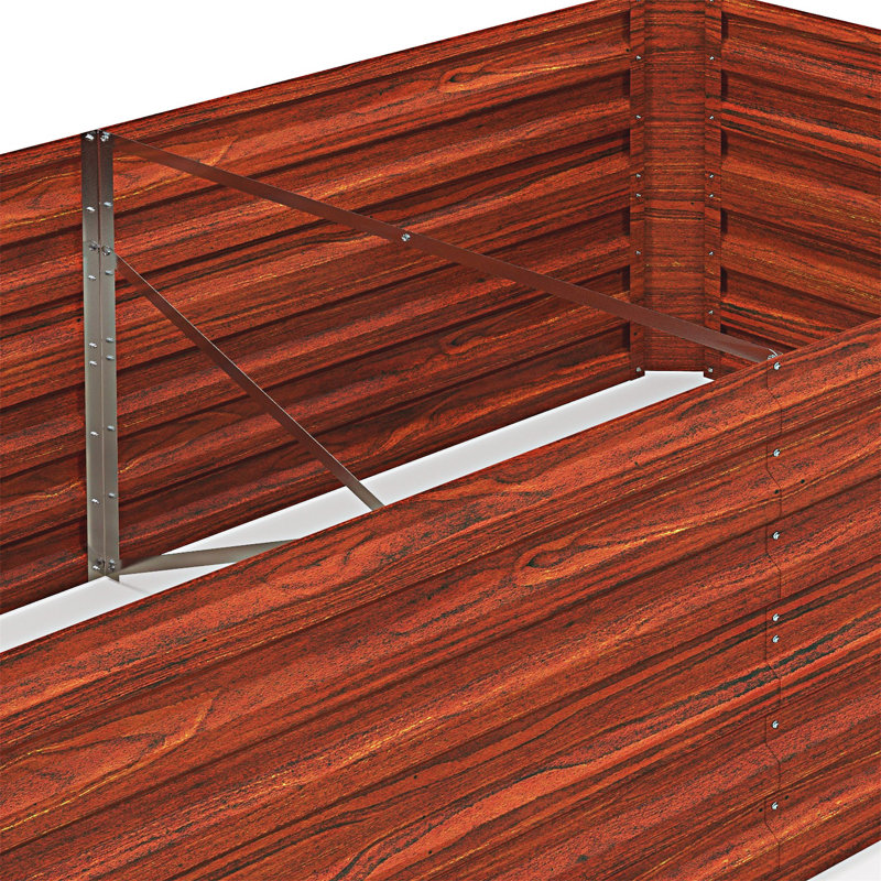 Metal Planter Box Raised Garden Bed Kit, Brown