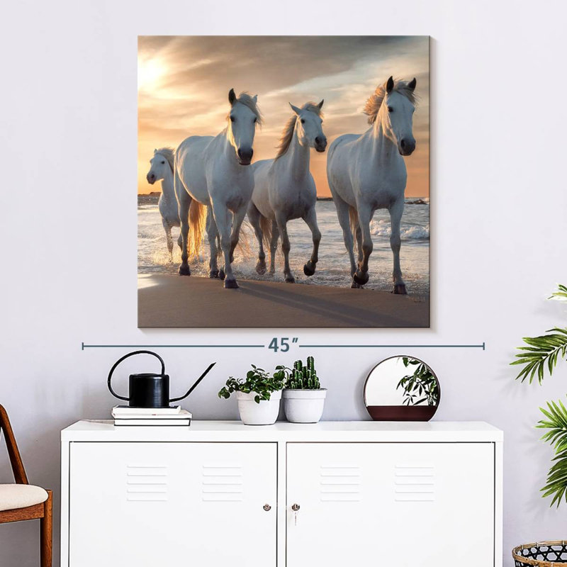 Brampt Shoreline White Horses, H 33 po x l 33 po