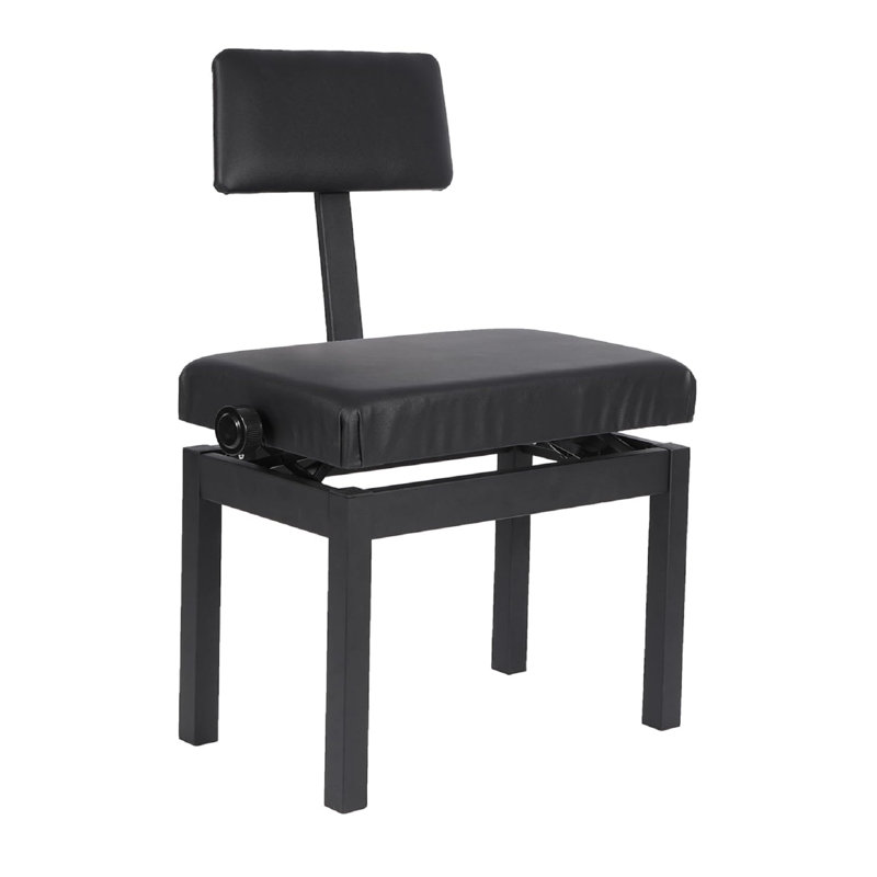 Faux Leather Upholstered Storage Bench with Adjustable Height 