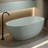 69'' Freestanding Bathtub Resin Stone Soaking Bathtub Solid Surface Modern Tubs With Overflow And Pop-Up Drain-123339633
