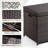 Bme 51.75'' W 136 Gallons Water Resistant Wicker Deck Box in Brown