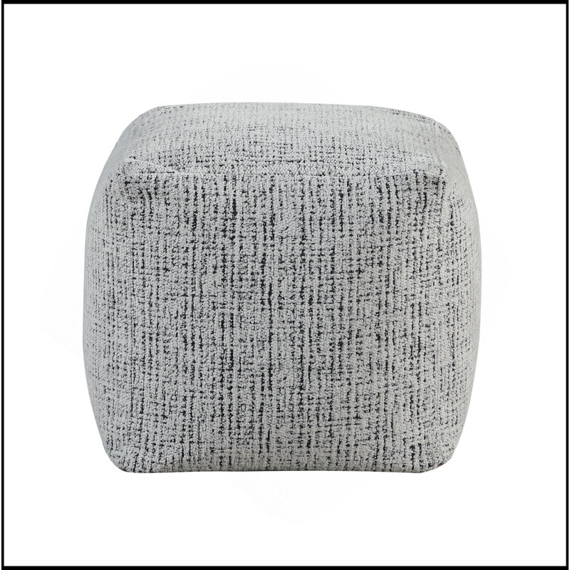 Deilkes 16" Modern & Contemporary Corduroy Square Pouf with Non-Slip Stability, Lightweight Polystyrene Bead Filling