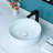 Davivy 16" Polished Chrome Ceramic Circular Vessel Bathroom Sink with Pop Up Drain