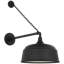Thomas O'Brien, "Academy 17.5" Anchored Mack Barn Light in Matte Black with 16" Soft Copper Rockhouse Shade-1694186826-1694186828