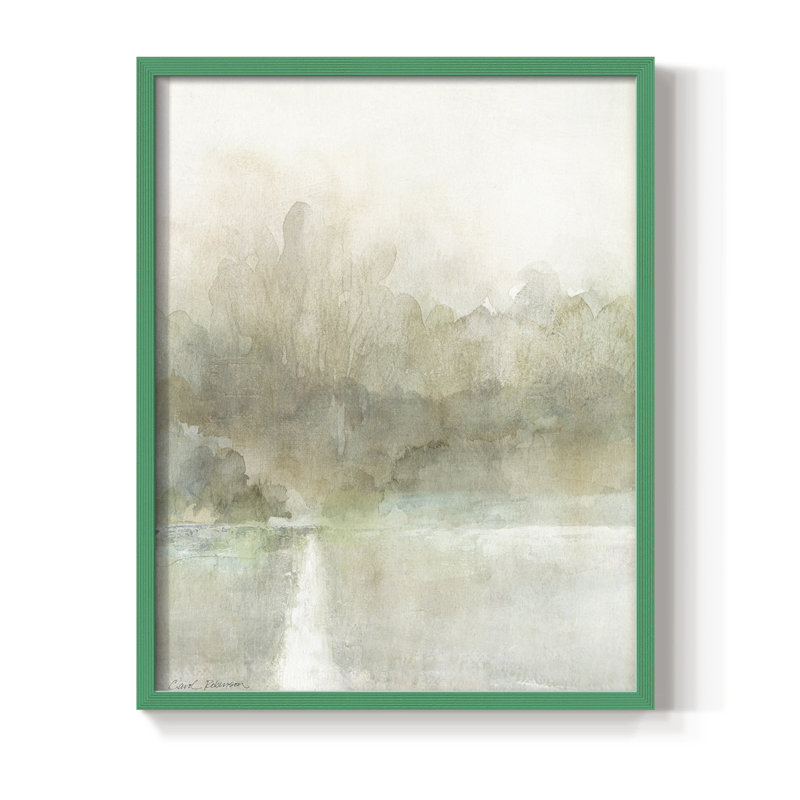 «Gentle Path I», reproduction encadrée - bois massif, H 30 po x l 24 po, Vert