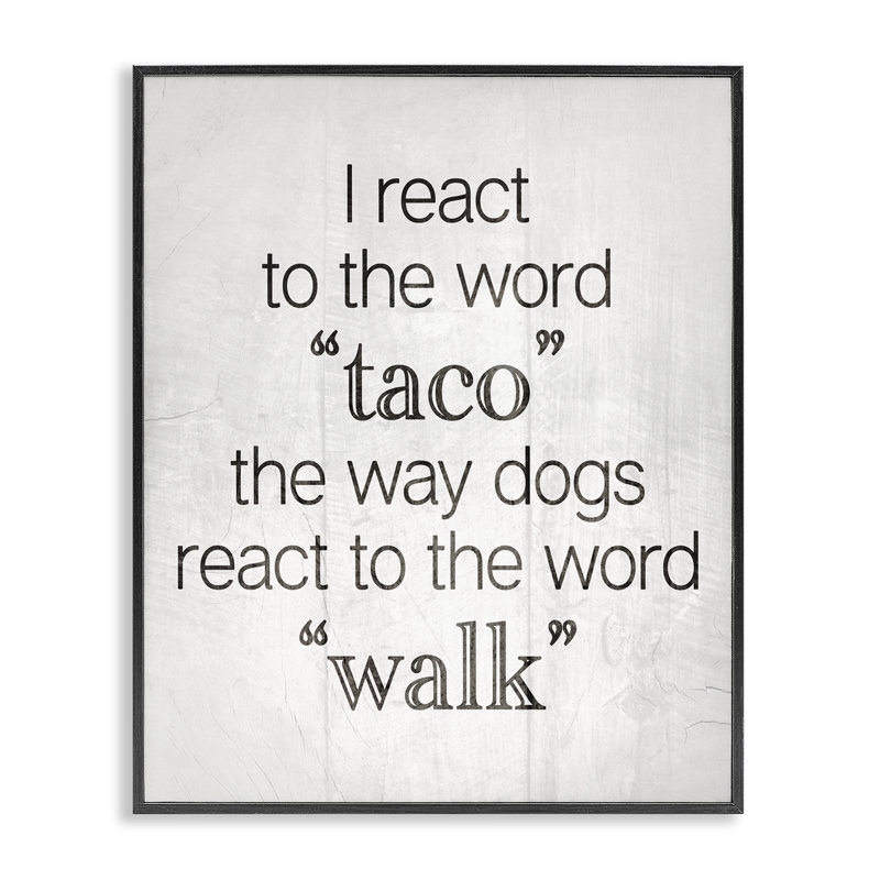 Drôle de réaction au taco par Daphne Polselli, Giclée encadrée noir minuit, H 14 po x l 11 po