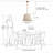 4-Light Brass Dimmable Pleated Fabric Pendant Light -766272663