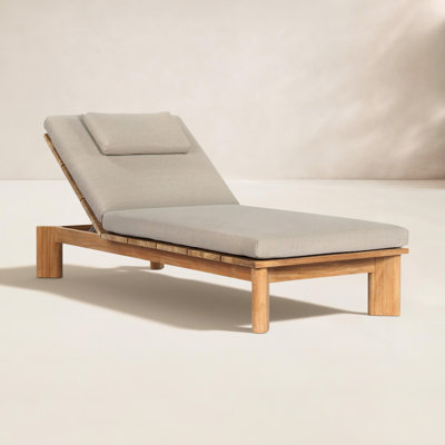 Julie 32" Teak Patio Chaise Lounge