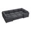 Abramson U-Shaped Chenille Modular Sleeper Cloud Sofa-1708604093