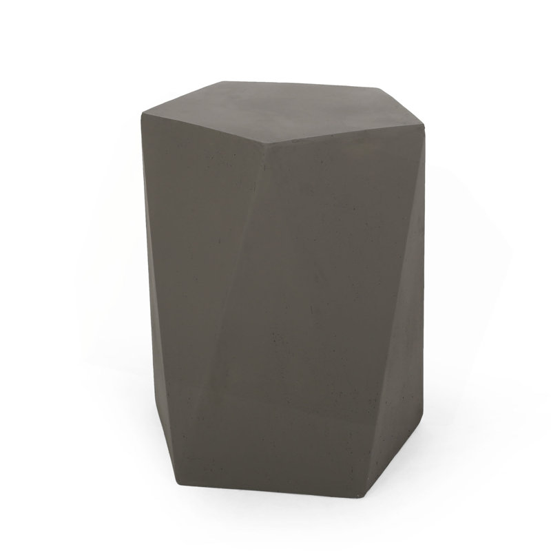 Apollo Side Table, 16" H x 16" W x 16" D, Light Gray