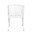 De 2 fauteuils avec volutes et style traditionnels, structure en fonte d'aluminium, accents floraux attrayants, couleur blanche, 26,05 po de largeur, 22,66 de profondeur, 34,7 de hauteur, assemblage nécessaire en deux