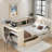 Modern Daybed With Storage Shelves, 2 Drawers, Charging Station, Study Desk And Upholstered Headboard-1119537314-1119537315