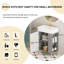 Meuble-lavabo à tablettes ouvertes 21,6 po avec lavabo en céramique, porte à fermeture en douceur, tablette de rangement droite, assemblage requis